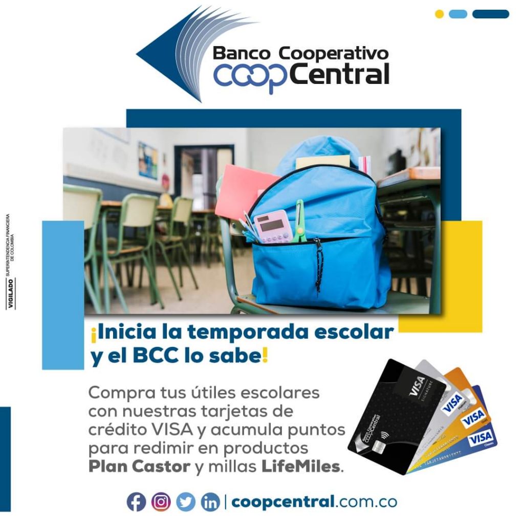Tarjeta de crédito Banco Cooperativo Coopcentral