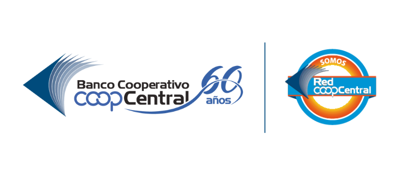 Logo Banco Cooperativo Coopcentral con marca compartida Visionamos