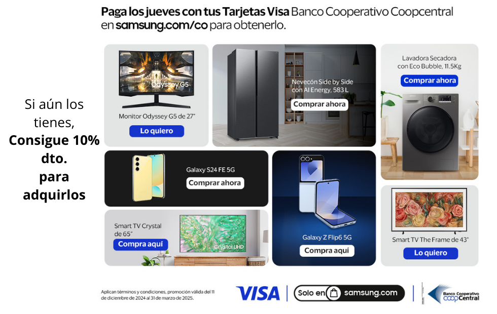 Paga los jueves con tu tarjeta VISA BCC